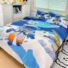 Thickened Milk Fleece Four-Piece Set, Fleece Astronaut Flange Coral Fleece Children'S Bed Sheet Quilt Cover Three-Piece Set Men