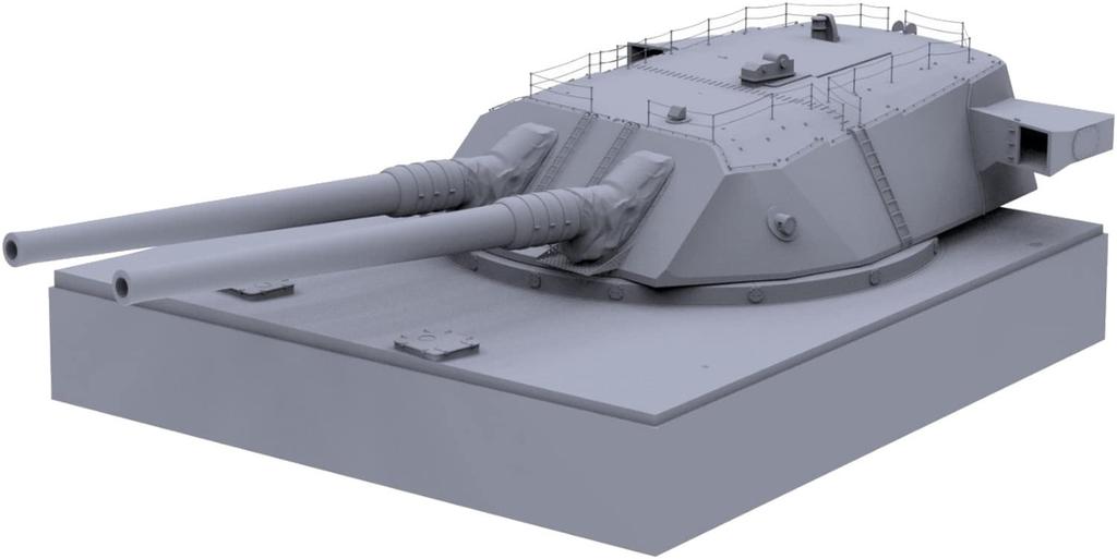 Beaver Corporation 1/72 Scale Japanese Navy Super Yamato-class Battleship 51cm No. 1 Main Turret Plastic Model Kit BELT72001 (Molded Color)