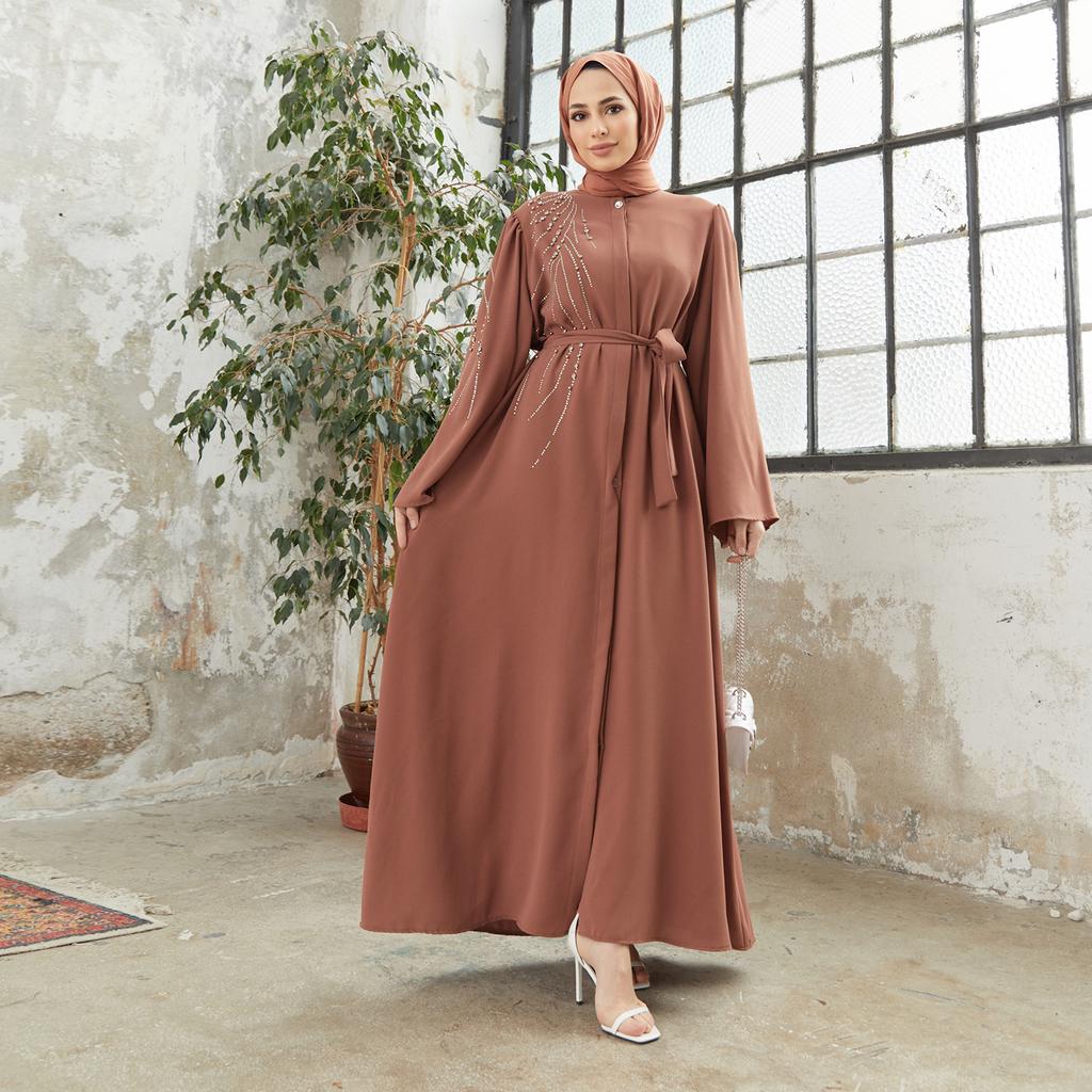Viona Stone Abaya Damen Spezielle Oberbekleidung Abaya Topcoat Langes Kleid