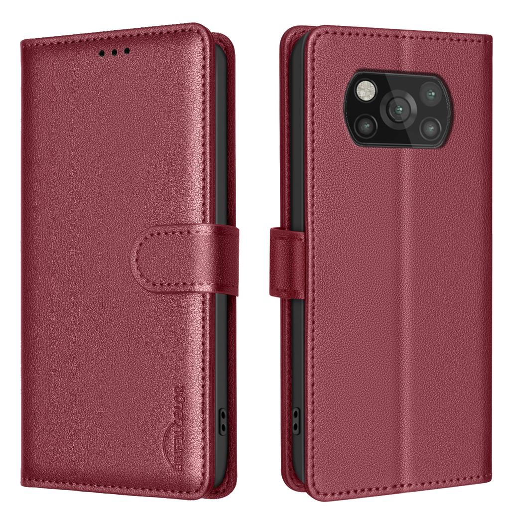RFID Blocking Lichee Pattern PU Leather Card Slots Wallet Phone Case for Xiaomi Redmi 10,POCO X3 NFC,POCO C31,13C,Note 10,Note 11,Note 12,Note 13...