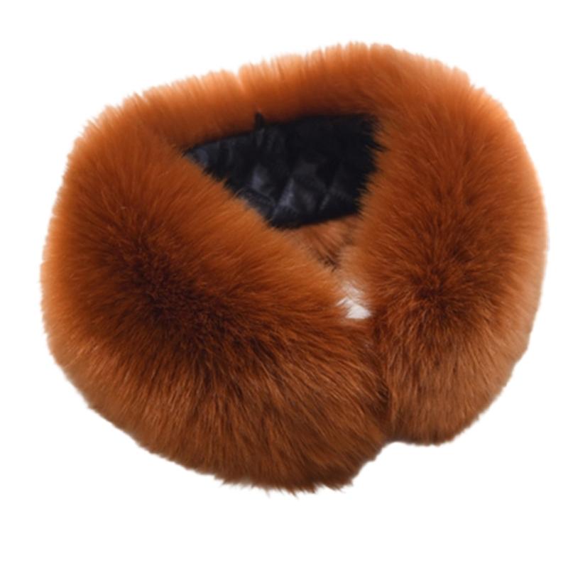 Luxurious Artificial Furs Neck Warmer For Winter Soft Thermally Scarf Fashionable Necks Wrap for Running Cycling