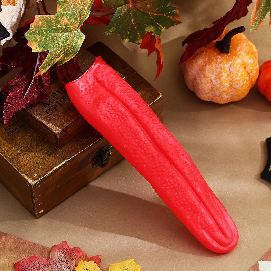 Ultra Realistic Fake Tongue Prank Prop Twist Squeeze Stick Plaything Halloween Fool's Day Scary Party Decor Cosplay Stage Props