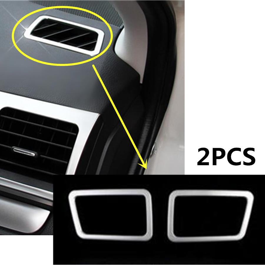Car Garnish Cover Frame Lamp Trim ABS Front Air Condition Outlet Vent Hoods Part For Subaru XV 2012 2013 2014 2015 2016 2017
