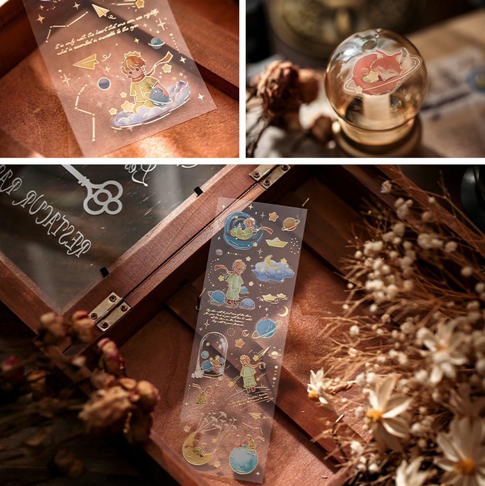 moin moin The Little Set Big Bulk Seven Fairy Picture English 2509sl372 Full-Size Stickers, Prince, 12-Piece / Flower, Sparkling, Foil-Stamped,