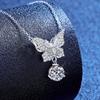 New S925 Silver Bow Tassel Women's Necklace Pendant Niche Fashion Exquisite High-quality Wedding Jewelry