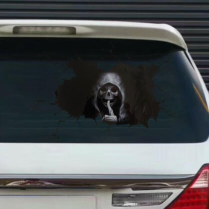 Happy Halloween Silent Skull Sticker Window Home Decoration Decal Car Sticker Decor