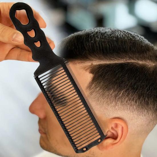 2 stk Barber Hårklipp Fade Kam Profesjonell Buet Plassering Blande Klippemaskin Kam Menn Kvinner Hårtrimmekam Frisørverktøy