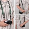 VOVMOEYA Camera Camera Neck Strap with Triangle Ring for and Compatible with Fuji Compact and Mirrorless Digital Total Crossbody or Neck Drop PU