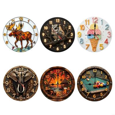 Modern Decorative Wall Analog Clock With Quiet Mechanism Customizable Acrylic Panel For Home Office Interior Styling