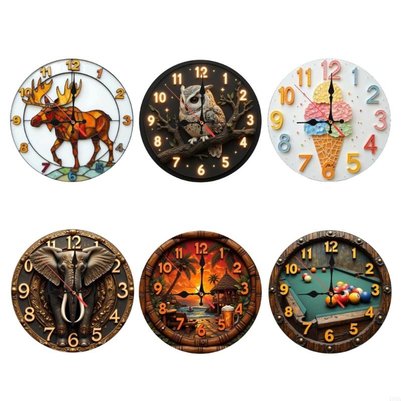 Modern Decorative Wall Analog Clock With Quiet Mechanism Customizable Acrylic Panel For Home Office Interior Styling