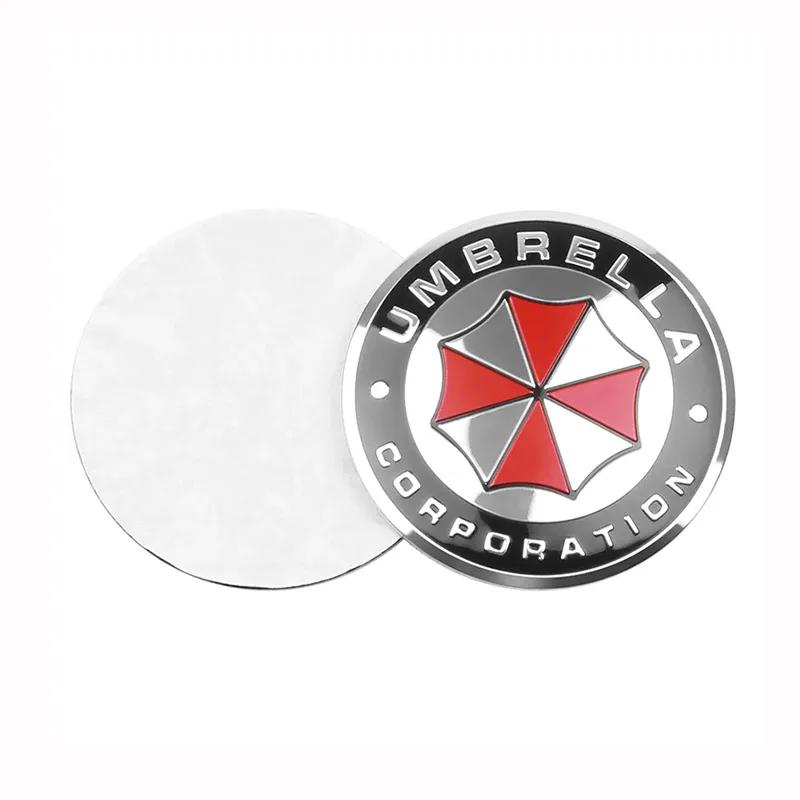 4pcs 56mm 3D Umbrella Corporation Emblem Car Wheel Center Hub Cap Rim Sticker Decals For Toyota Peugeot Suzuki Citroen Skoda