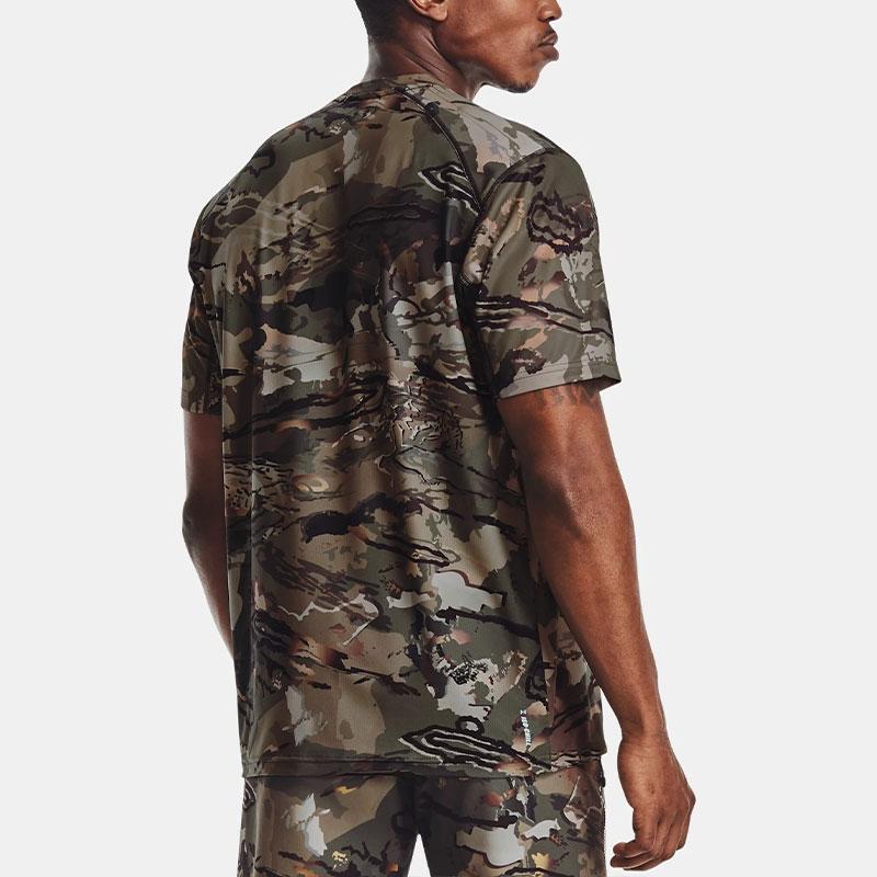 Under Armour Iso Chill Brush Line Camouflage Print Breathable Crew Neck T-Shirt Men Tops 1361310-994