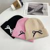 Autumn and Winter New Knitted Hat Children's Trend Versatile Cold Hat Outdoor Bow Wool Hat