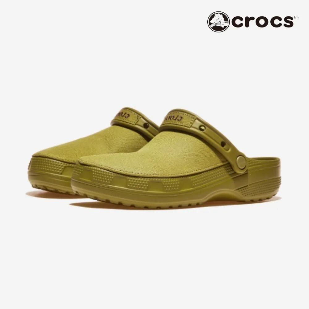 Crocs Unisex Couple Teen Lightweight and Flexible Canvas Sandals Slippers Khaki Color Khaki