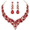 Elegant Rhinestone Jewelry Set Shining Necklace Earrings Set Bridal Necklaces Earrings  Party
