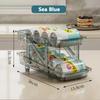 Scalable Refrigerator Organizer Pop Soda Can Dispenser Beverage Holder for Fridge Double-Layer Adjustable Drink Can Storage Rack