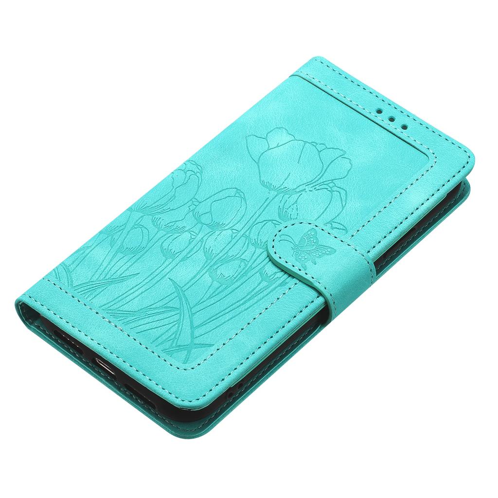 For Oppo Reno14 F 5G Case Tulip Leather Phone Cover with 5 Card Slots Wallet