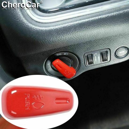Red Headlight Switch Cover Trim Decoration for Dodge Charger 10+/Durango/300 11+