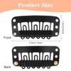 50/100 U-Shape Metal Snap Clips 33mm 6-Teeth Wig Clips with Rubber for Hair Extensions & Hairpieces