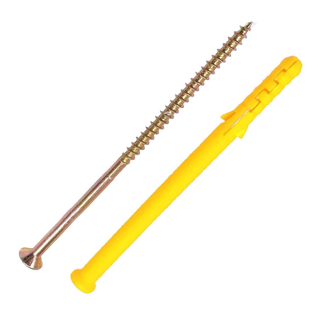 100pcs Drywall Anchor & Screw Assortment Kit - 50 Plastic Wall Anchors & 50 Philips Flat Head Screws