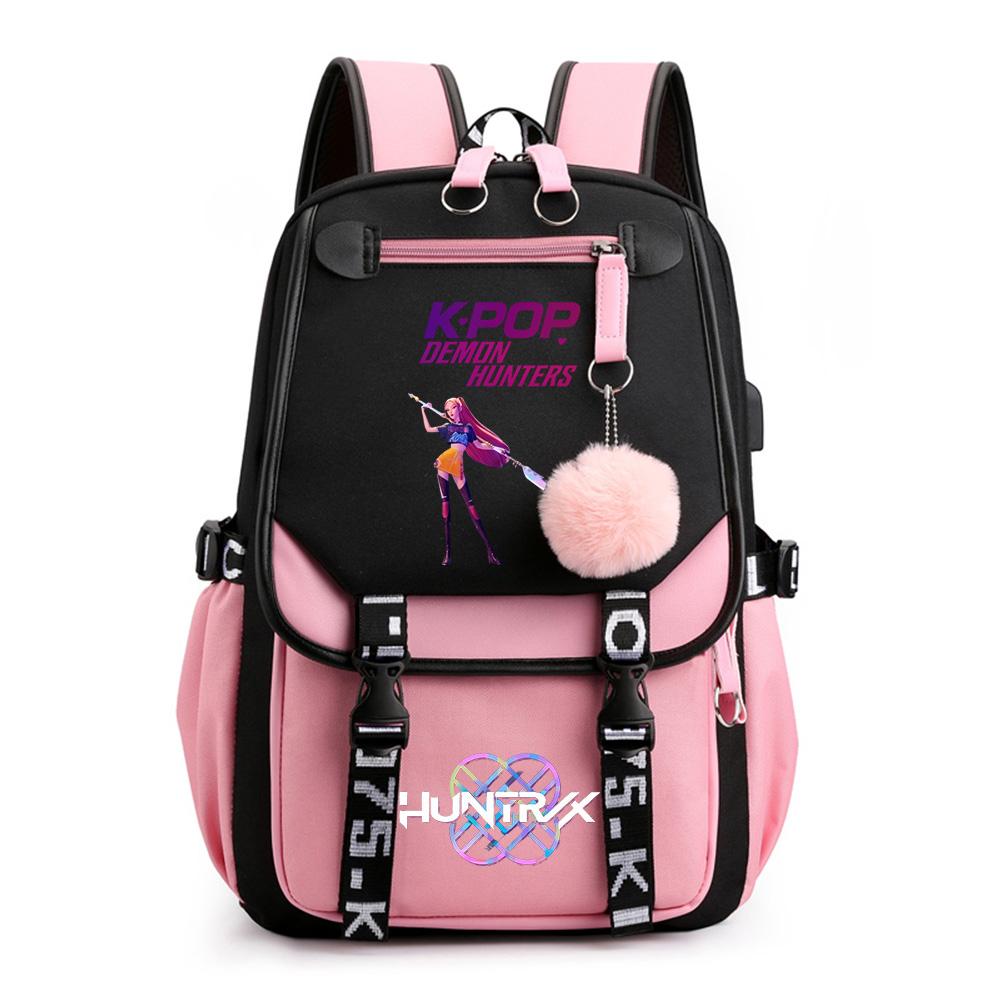 Anime New Cartoon K-pop Printed Backpack Schoolbag for Teenager Student Girl Boy Bookbag Large Capacity Travel Bag Kid Gift Rucksak