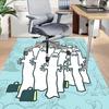 1PC ghosts Non-Slip Floor Carpet Compatible for Office&Living Room&Dining room - Flat-Weave Machine- Soft & Pattern-E252