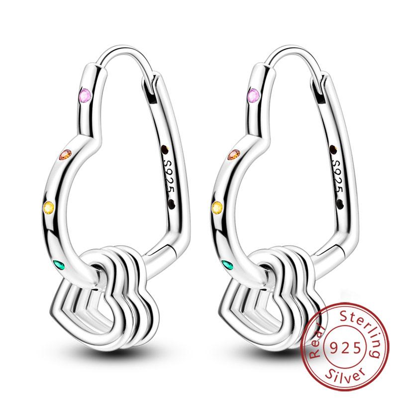 S Copper Hoop Earring Sparkling Star Moon U Heart Shaped Butterfly Earring For Women Party Wedding Jewelry