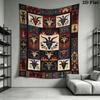 Goat Demon Wall Tapestry Aesthetic Wall Hanging Printed Fabric Blanket Decorative Tapestries for Bedroom Living Room Home Decor
