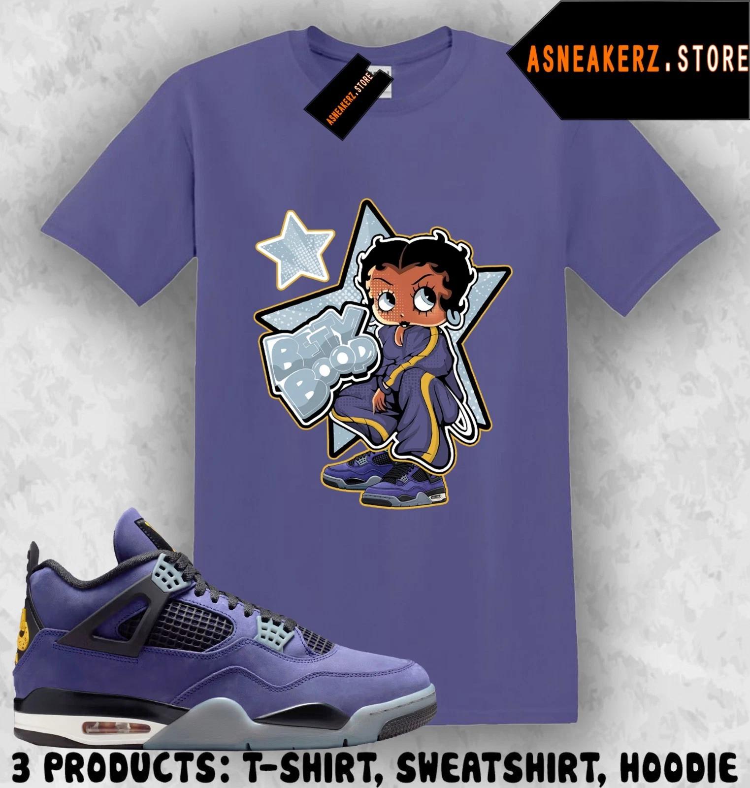 Shirt Match AJ 4 Lakers Lakeshow 2026 Sneaker Matching Sneakerhead Betty T-Shirt 2XL