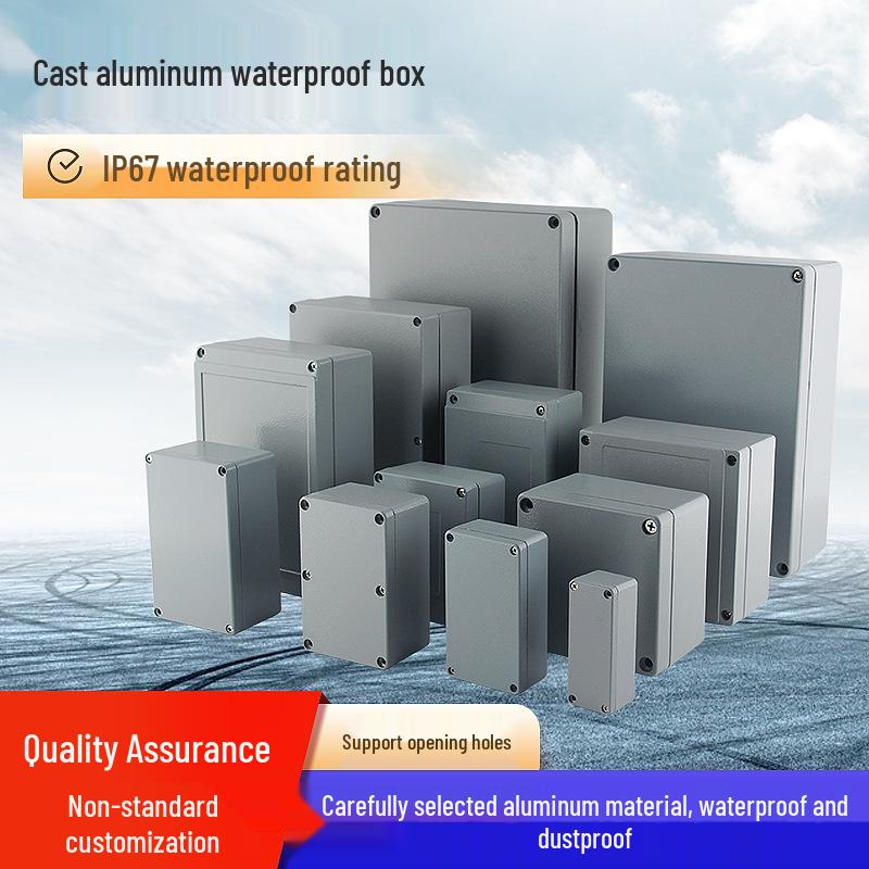 Die-Cast Aluminum IP67 Waterproof Junction Box with Hole - Outdoor Industrial Terminal Box