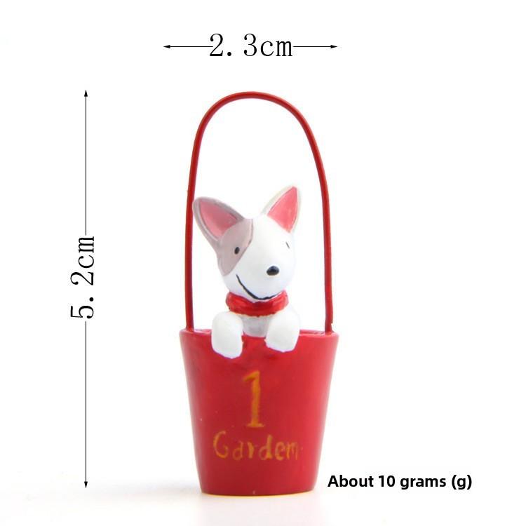 Letter Dog Resin Plant Pot Figurine Decor For Indoor Gardening And Giving Gift