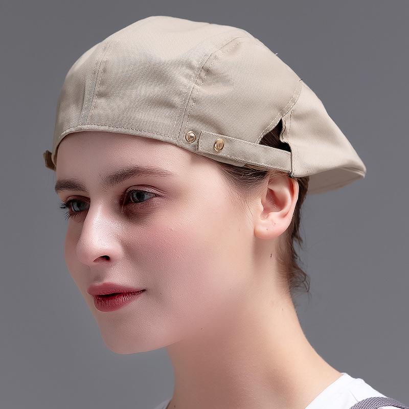 Adjustable Waiter Work Beret for Men & Women – Custom Logo Printing, Ideal for Baking & Catering