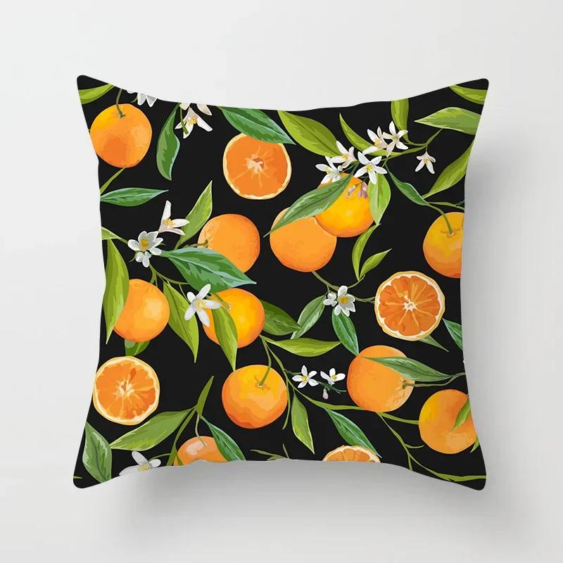 45*45 Fruit Cushion Cover For Wedding Decoration Pillow Case Avocado Orange Strawberry Print Home Decor Party