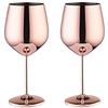 500ml Stainless Steel Wine Glass Goblet 304 Rose Gold Silver Gold Color, Durable Metal Cup for Red Wine Champagne Bar Party