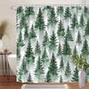 1 st barrträd akvarell duschdraperi - Polyestertyg, Maskintvättbart, Lämpligt för Badrum Hotellinredning