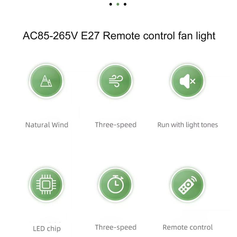 Fernbedienbarer Ventilator mit Licht 360° Oszillation Einstellbare Beleuchtung 4-Stunden-Timer für Innenbereich Wohnzimmer Küche