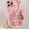Stylish Bow Chain Case for iPhone Models: 13 Pro, 15, 15 Pro Max, 16, 17