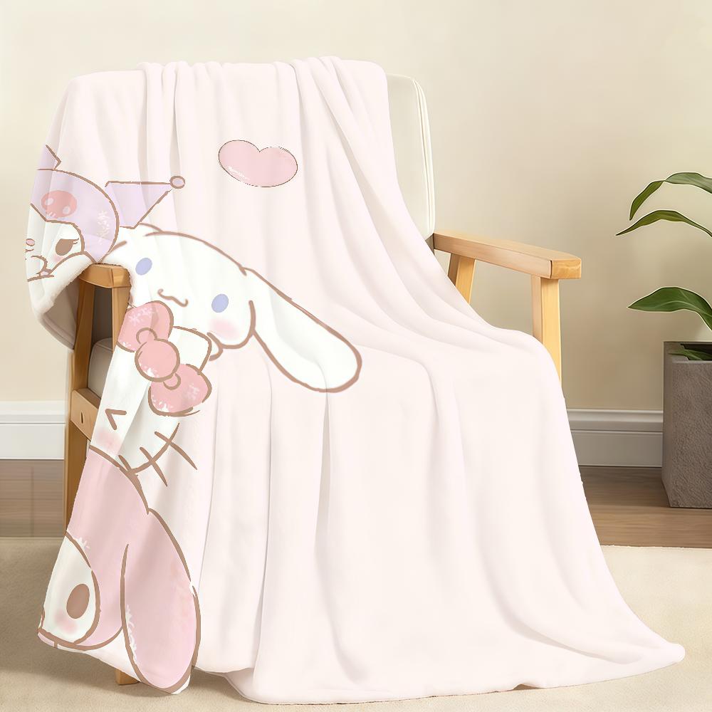 

Kawaii H-HelloKitty Kuromi MyMelody Cinnamoroll Blanket Soft Throw Blanket for Home Bedroom Bed Sofa Picnic Office Blanket Gift 150x200cm
