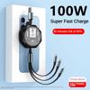 3 In 1 Retractable USB 100W Cable Fast Charging Micro USB 5A Type-C Android Suitable for Huawei Samsung Charging