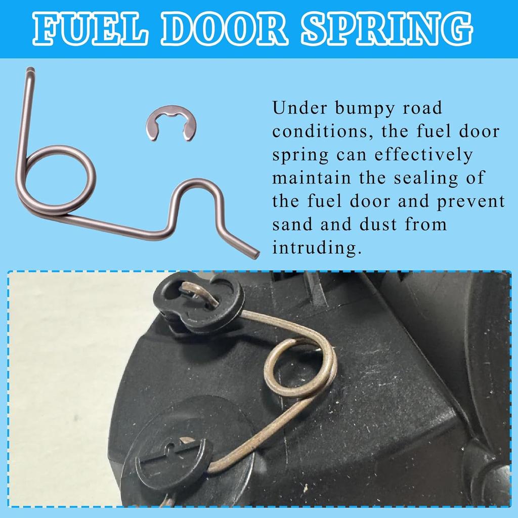 Fuel Door Pocket Spring Fit for 2007- Toyota Tundra 77305-0C050 77305-0C060 Automotive Replacement Fuel System Equipment Stainless Steel Gas Tank