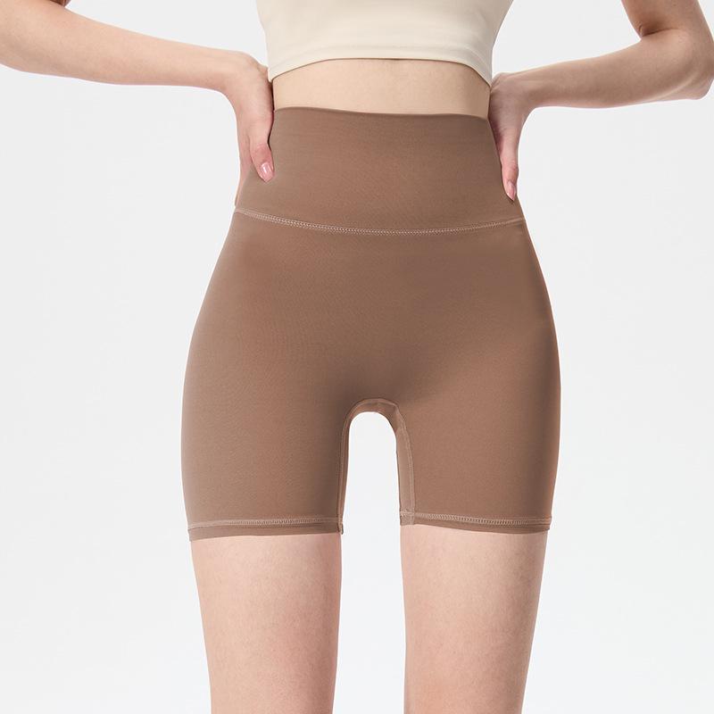 

Женские шорты для йоги с перекрестной талией, поднимающие ягодицы, персикового цвета L темный кофе