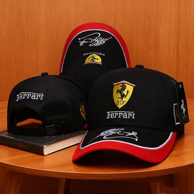 Stickerei Abzeichen Baseballkappe Herren Damen Hut Sonne Outdoor Sommer Sportkappen Verstellbar Für Ferrari 458 488 599 612 FF F12 Roma