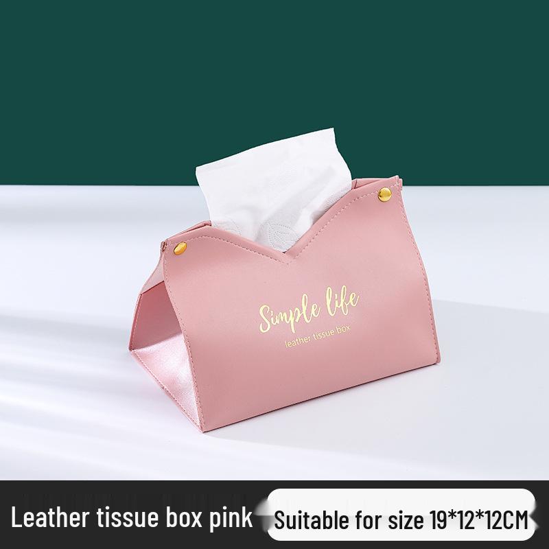 Girls' Leather Tissue Box Cover - Portable for Home, Car, or Living Room
