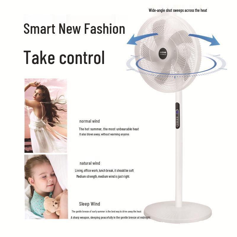 Ventilatore da Pavimento Oscillante Silenzioso XLANKE - Ventilatore Elettrico Domestico Controllato a Distanza