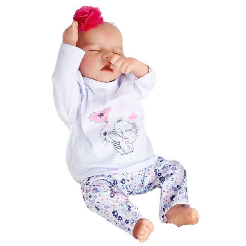 Lebensechte 18'' 46 cm wiedergeborene Kleinkindpuppe mit vollem Vinylkörper, schlafendes Mädchen, Zwilling, weiche Baumwolle, Frühgeborenenpuppen für Kinder, Geburtstagsgeschenk, LOL-Spielzeug