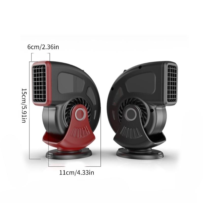 Portable 24V Car Heater Cigarette Lighter Windshield Defroster & Defogger 2 in 1 Fast Heating/Cooling Heater Demister