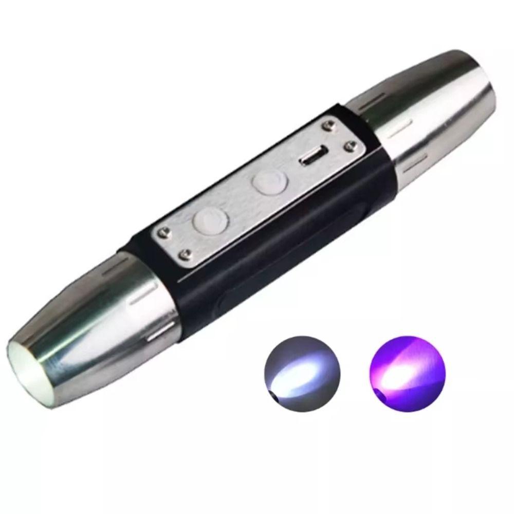 Linterna portátil para tasación de joyas Recargable por USB Cuatro fuentes de luz Linterna UV 365nm 4/6 Fuentes de luz Detector de gemas