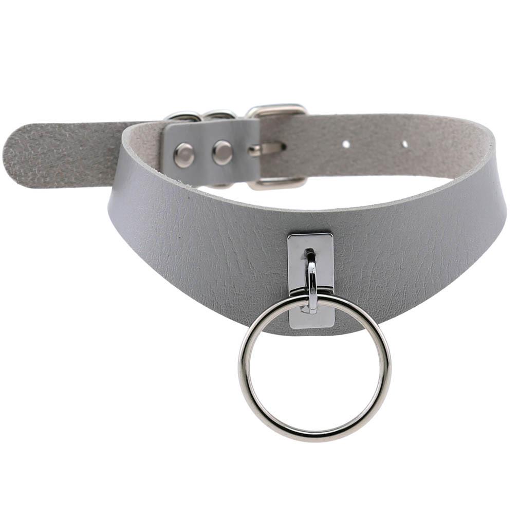 Harajuku Hip-Hop Punk O-Ring PU Leather Necklace Collar