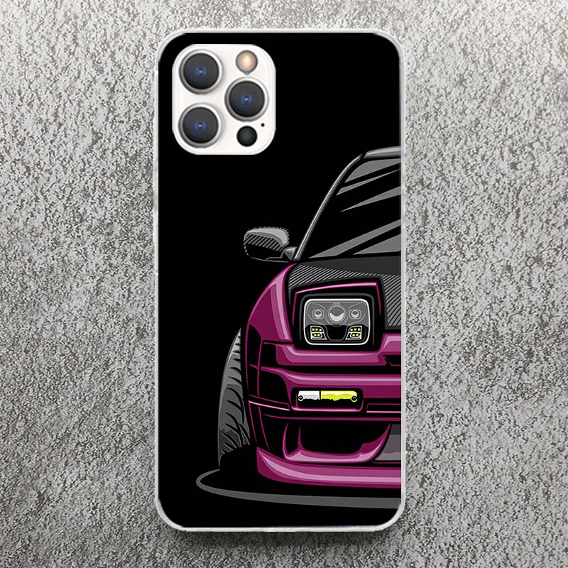 

JDM Tokyo Drift Sports Car Male Men Print Soft Case for iPhone 17 Air 16 16E 15 14 Plus 13 Mini 12 11 Pro Max Phone Shell SE 7 8 iPhone 17 Pro Max
