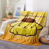 1PC Pompompurin Print Flannel Blanket, High quality All Seasons, Home Decor, Warmth and Comfort, Perfect for Christmas Gifts